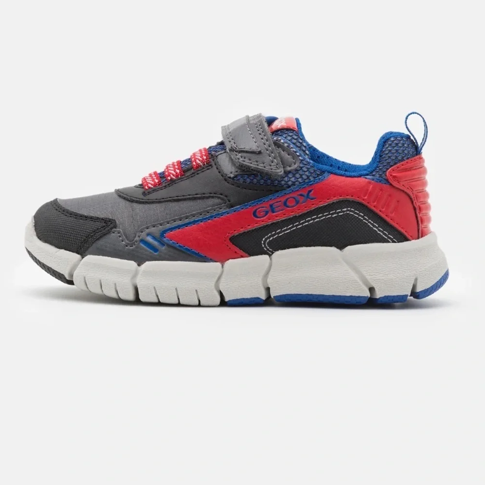 Geox Flexyper Kids' Sneakers in Gray, Red, and Blue-NWOT Size 10.5